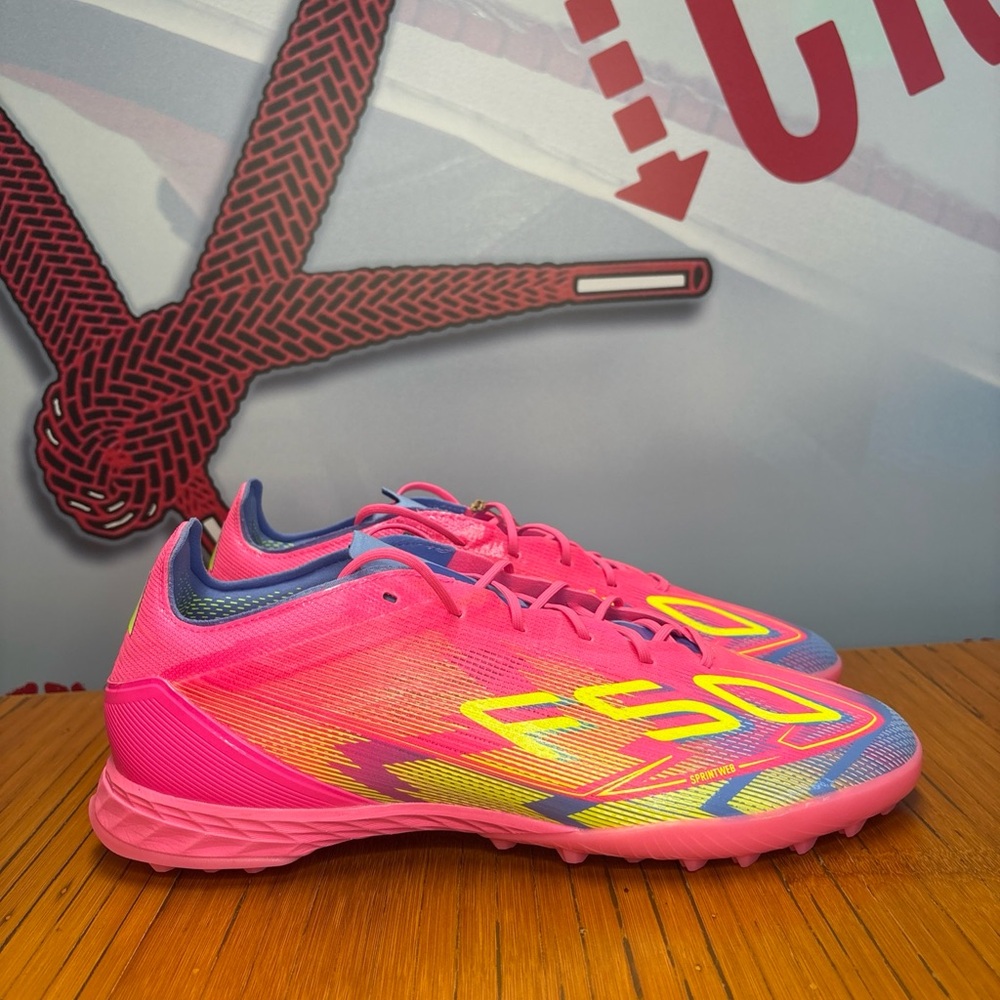 Adidas F50 Pro Turf Soccer Shoes Pink Blue Fusion Mens Size 11 NEW